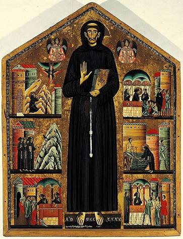 St. Francis of Assisi  ca. 1235   by Bonaventura Berlinghieri fl. 1235-1244 Pescia San Francesco